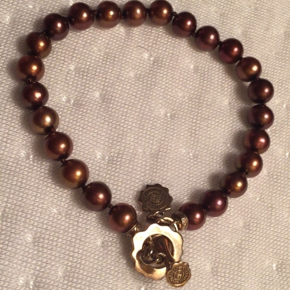 Tacori IV chocolate Pearl & Silver bracelet